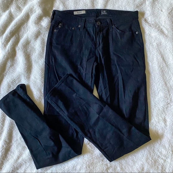 AG Adriano Goldschmied Stilt Cigarette Black Velvet Jeans - Picture 2 of 6